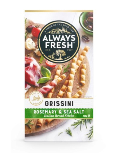 Always Fresh Sea Salt & Rosemary Grissini 125g x 1