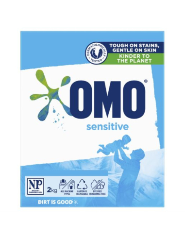 Omo Front & Top Sensitive Laundry Powder 2kg x 1