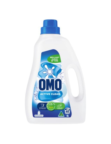 Omo Front & Top Active Clean Laundry Liquid 2ltr x 1