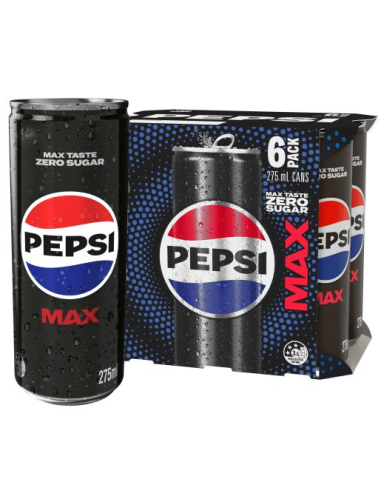 Pepsi Max Cola Soft Drink 275ml x 24