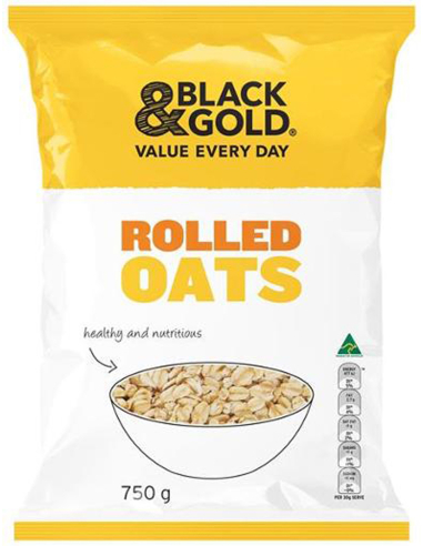 Black & Gold Rolled Oats 750g x 1