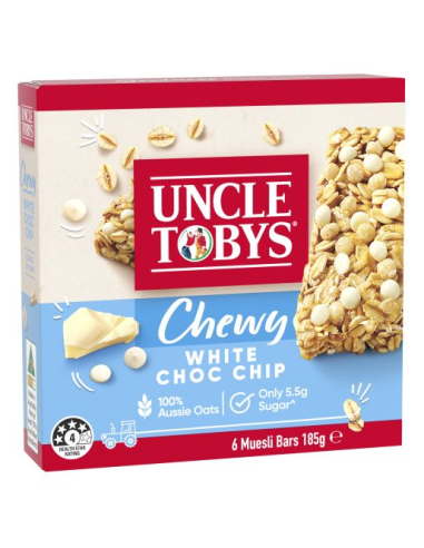 Uncle Toby Chewy Milky White Chocolate Chip Muesli Bar 185g x 1