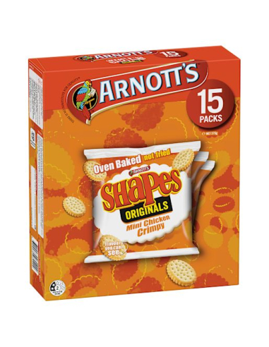 Arnotts Shapes Snacks Mini Chicken Crimpy Multipack 375g x 1