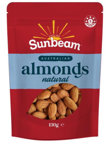 Sunbeam Foods Natural Almonds 130g x 1