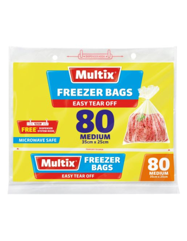 Multix Tearoff Medium Freezer Bags 80 Pack x 1