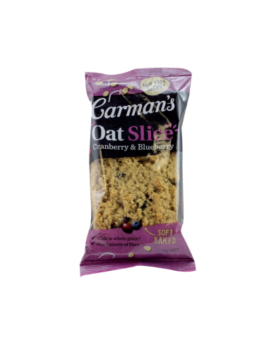 Carmans Cranberry & Blueberry Oat slice 70g x 12