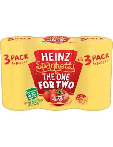 Heinz Tomato & Cheese Spaghetti Pack 3 300g x 1