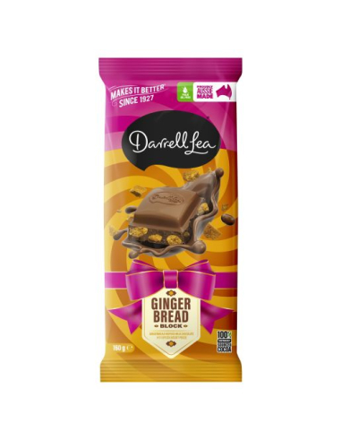 Darrell Lea Gingerbread Chocolate Block 160g x 17