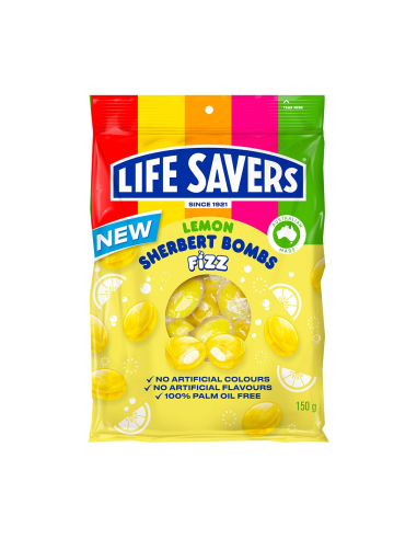 Lifesaver Lemon Sherbert Bombs 150g x 12