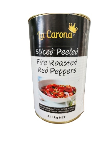 La Carona Peppers Red Roasted Sliced 4.15kg x 1