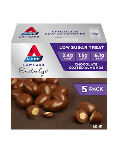 Atkins Endulge Chocolate Almonds 5 by 30g x 1