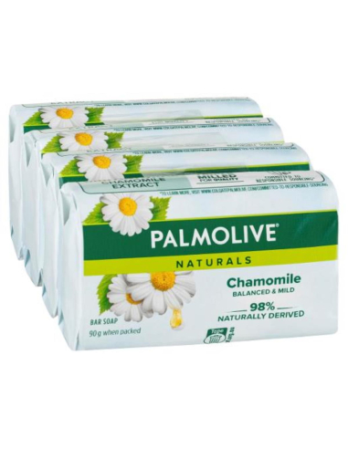 Palmolive Naturals White Soap Bar 4 Pack 90g x 1