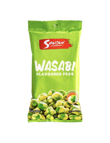 Savour Peas Wasabi Flavoured 100g x 12