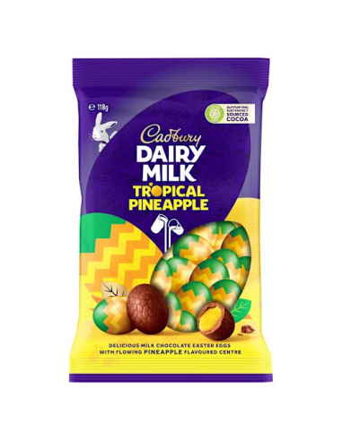 Cadbury Pineapple Chocolate Dairy Milk Egg Bag 118g x 27