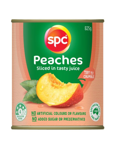 Spc Sliced Peaches In Natural Juice 825g x 1