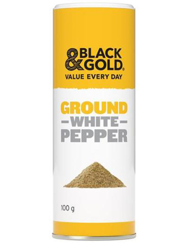 Black & Gold Ground White Pepper 100g x 1