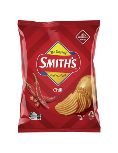 Smiths Chilli Crinkle Chip 170g x 12