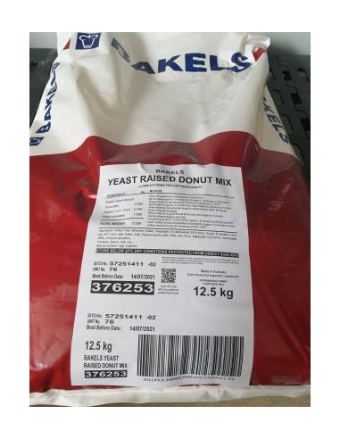 Bakels Donut Mix Yeast Raised 12.5kg x 1