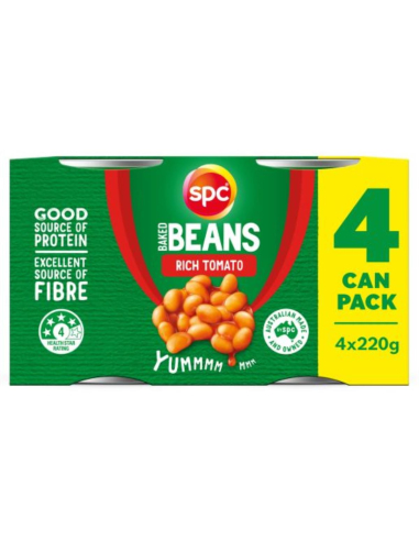 Spc Baked Beans 4 Pack 220g x 1