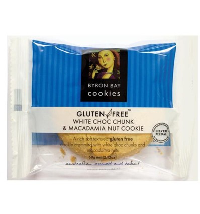 Byron Bay Gluten Free Macadamia chocolat blanc 60 g x 12